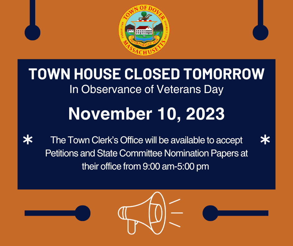 Town House closed to the public tomorrow