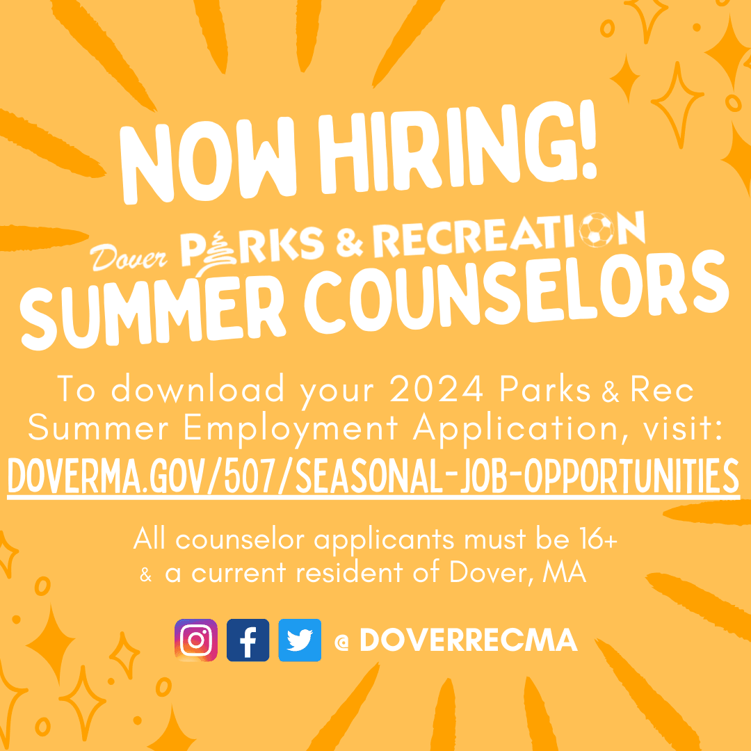 Hiring details in white font on yellow-orange background